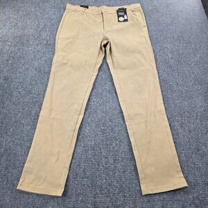 Galaxy by Harvic‎ Mens Flex Super Stretch Fabric Khaki Pants 34x30 New